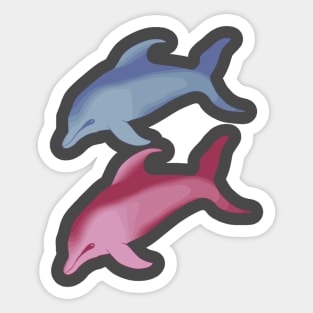 Blue and Pink Sticker